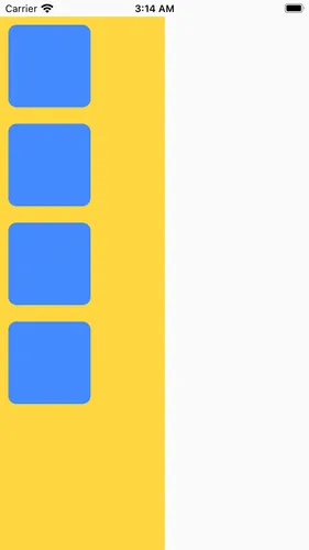 An example of using CrossAxisAlignment.start