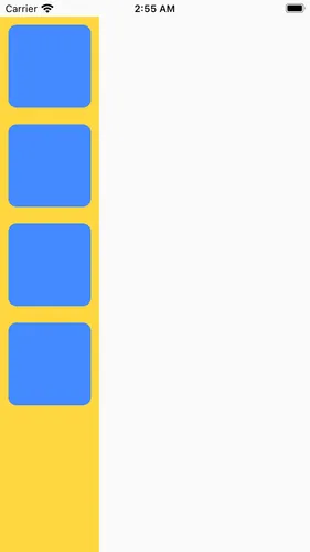 An example of using MainAxisAlignment.start