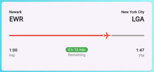 Screenshot of the flight tracker.