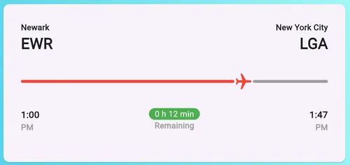 Screenshot of the flight tracker.
